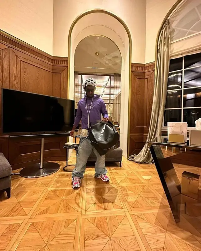 Lil Uzi Vert outfit in Balenciaga and Ray-Ban, 2023