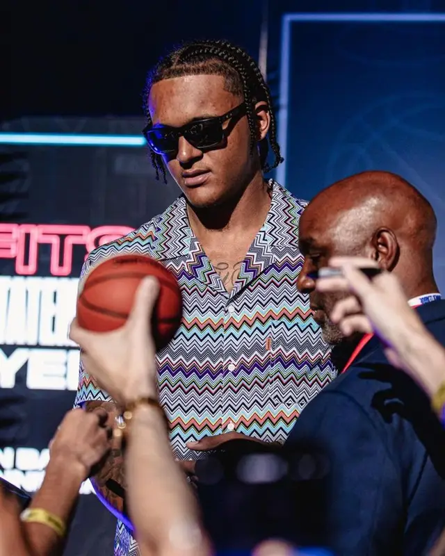 Paolo Banchero outfit in Missoni, Denim Tears, and Oakley, 2023