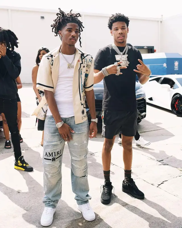 Lil Darius outfit in Amiri and Nike, 2023