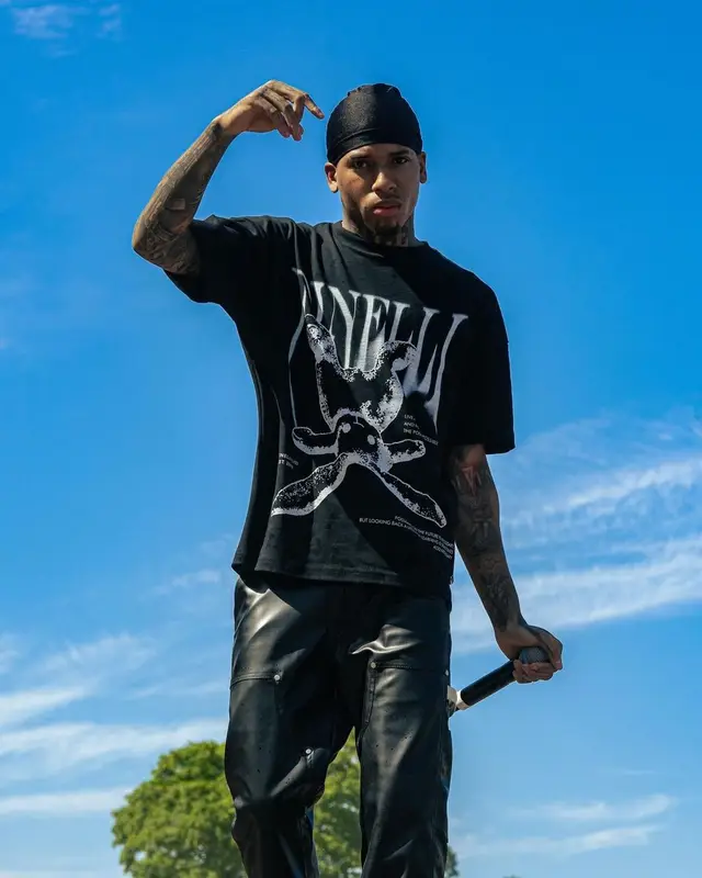NLE Choppa outfit in Finelli, Dior, and Milfdad, 2023