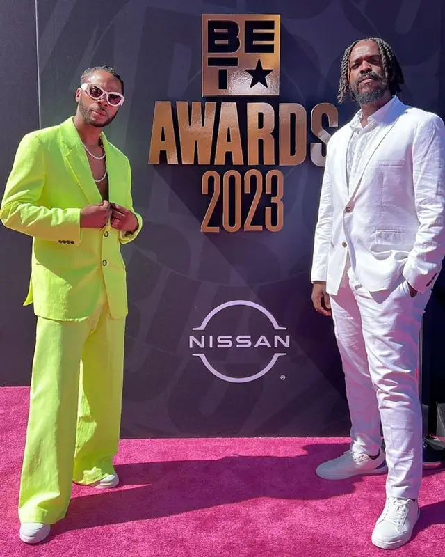 Dexta Daps outfit in Acne Studios and Prada, 2023
