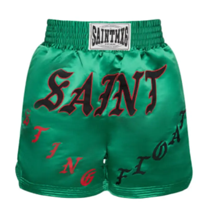 Saint Michael Green Techno-Shorts Mit Druck  $830
