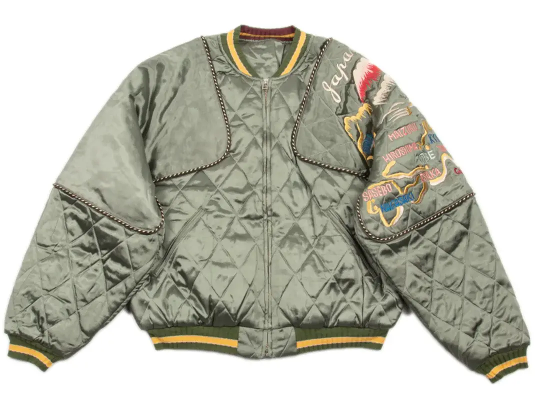 Kapital Rayon Satin Quilting Sham Bomber Jacket $1430