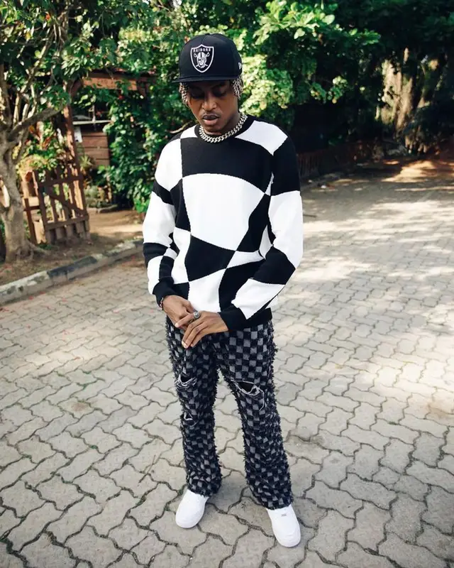 Cheque outfit in Jaded London, Louis Vuitton, and New Era, 2022