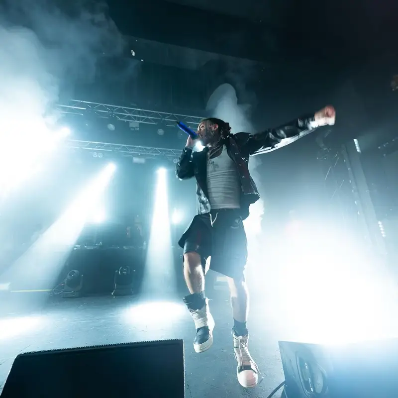 Lil Skies outfit in Bomber Clothing and Rick Owens, 2023