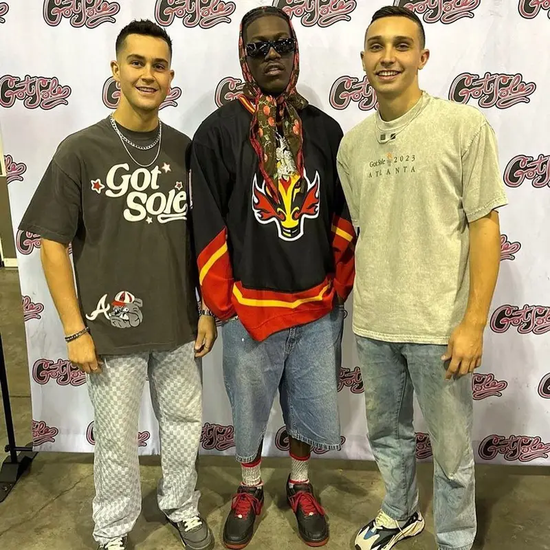 Lil Yachty outfit in CCM , Louis Vuitton, and Takashi Murakami, 2023
