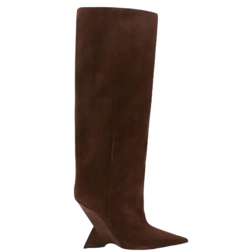 The Attico Dark Brown Cheope Tube Boot $1490