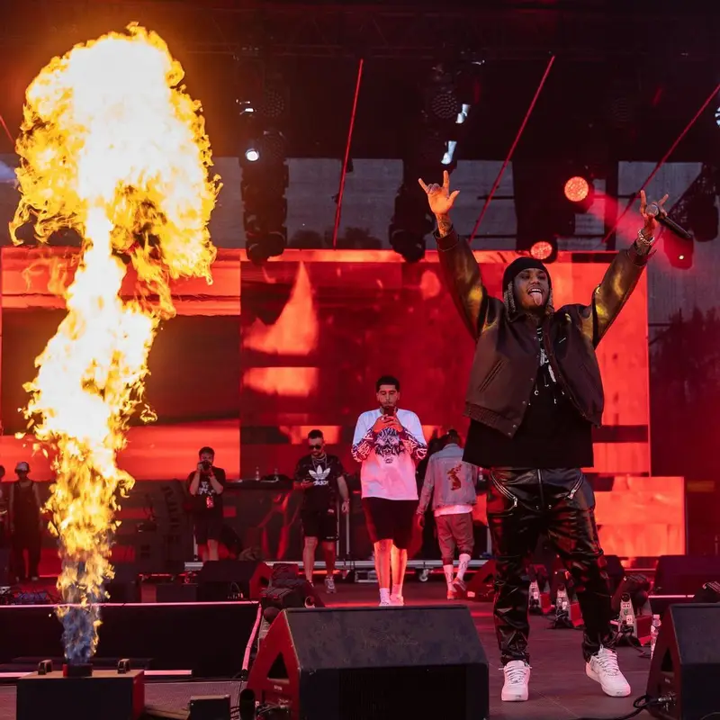 Lil Gnar outfit in Chaos Gone Global, Rick Owens, and Nike, 2023