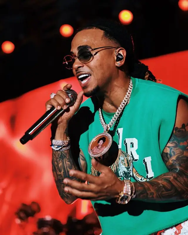 Ozuna outfit in Amiri, Louis Vuitton, and Cartier, 2023