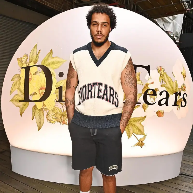 AJ Tracey outfit in Dior, 2023