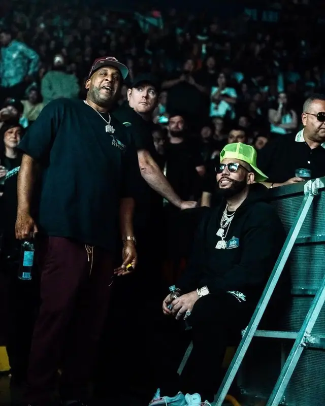 DJ Drama outfit in Rhude, Nike, and Tom Ford, 2023