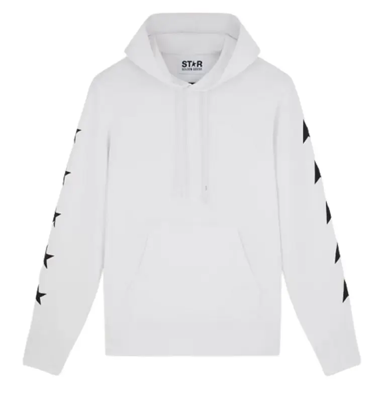 Golden Goose Vintage White Alighiero Star Collection Hoodie $325