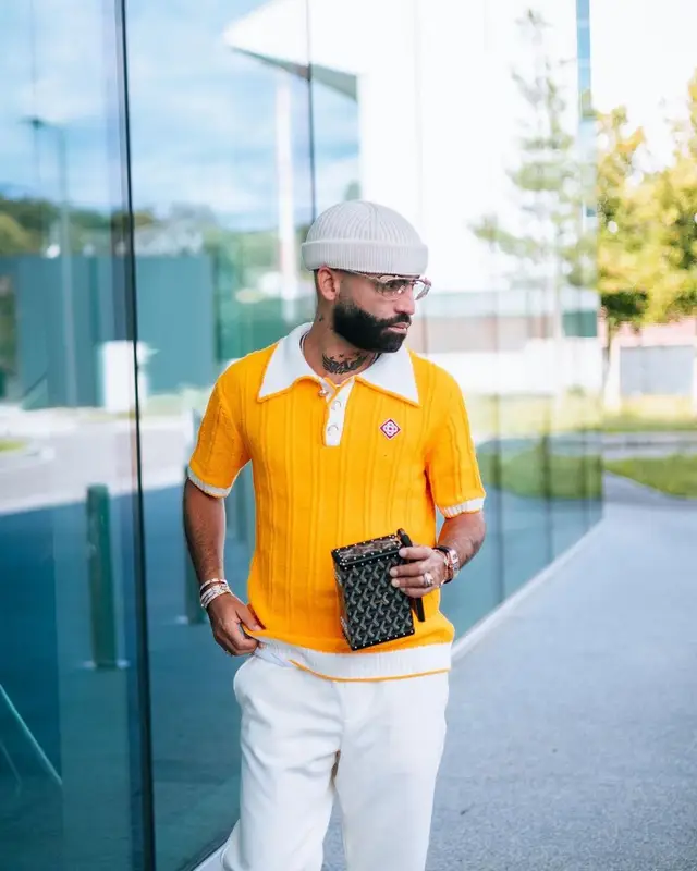 Arcangel outfit in Casablanca, Goyard, and Balmain, 2023
