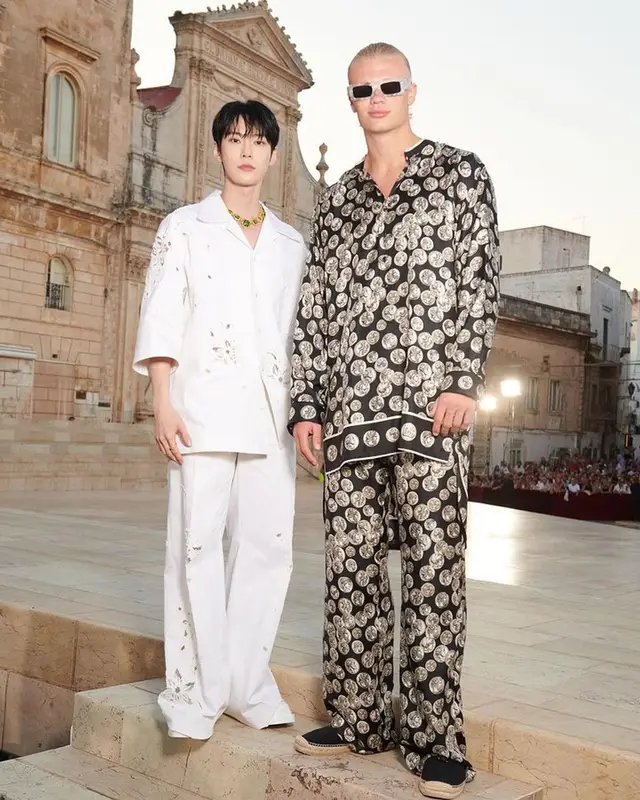 Erling Haaland outfit in Dolce & Gabbana, 2023