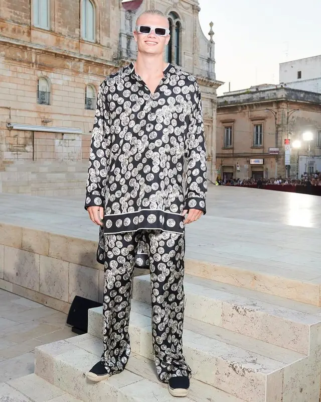 Erling Haaland outfit in Dolce & Gabbana, 2023