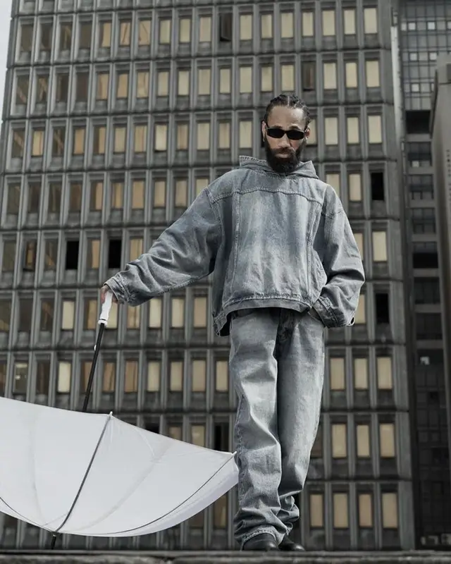 Phyno outfit in Balenciaga and Palm Angels, 2023