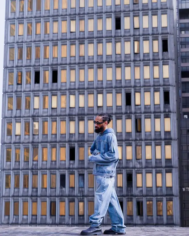 Phyno outfit in Balenciaga and Palm Angels, 2023