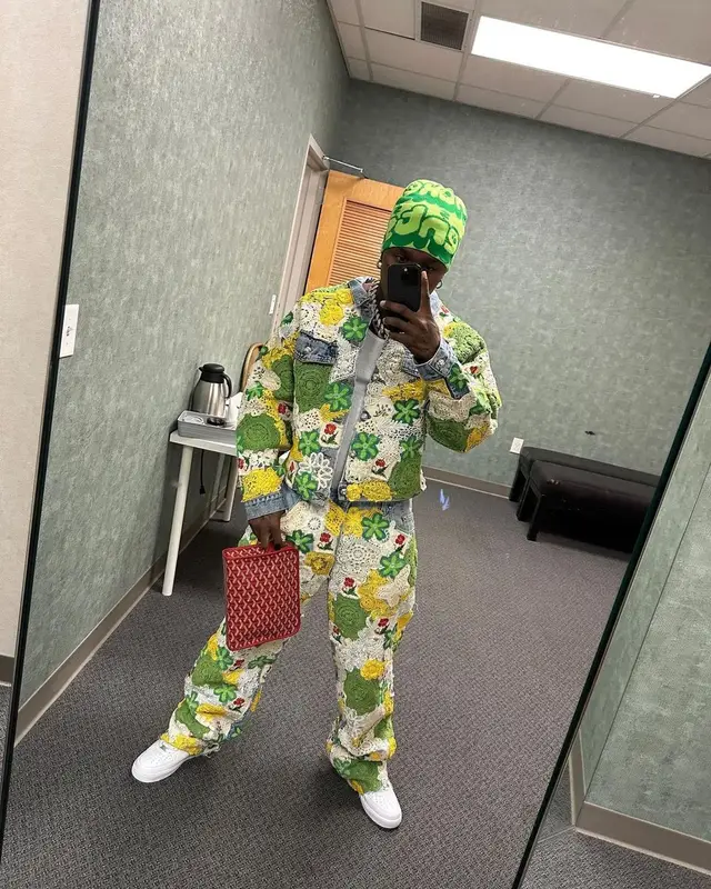 DaBaby outfit in Earthling VIP and Nike, 2023