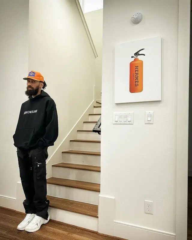 Phyno outfit in Balenciaga, Givenchy, and Rhude, 2023