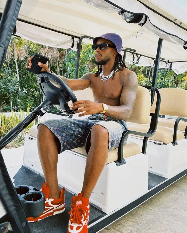 Renato Sanches outfit in Louis Vuitton, 2023