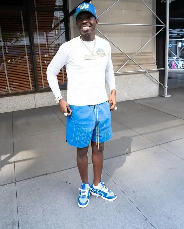 Bobby Shmurda outfit in Rhude, Nike, and Gas NYC, 2023