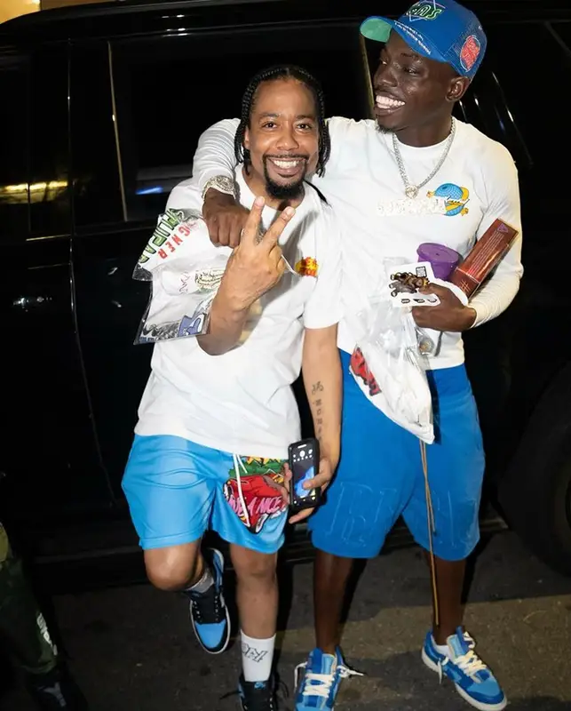 Bobby Shmurda outfit in Rhude, Nike, and Gas NYC, 2023