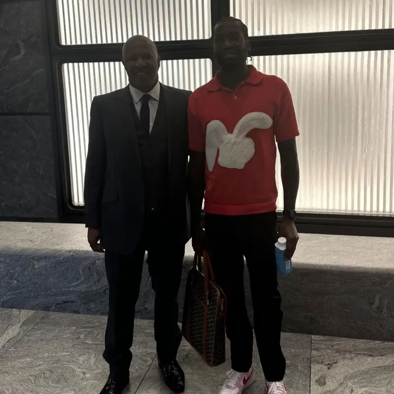 Meek Mill outfit in Dior, Goyard, and ERL, 2023