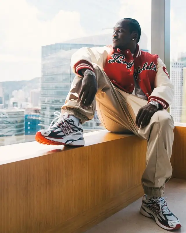 Pusha T outfit in Human Made, Bottega Veneta, and Adidas, 2023