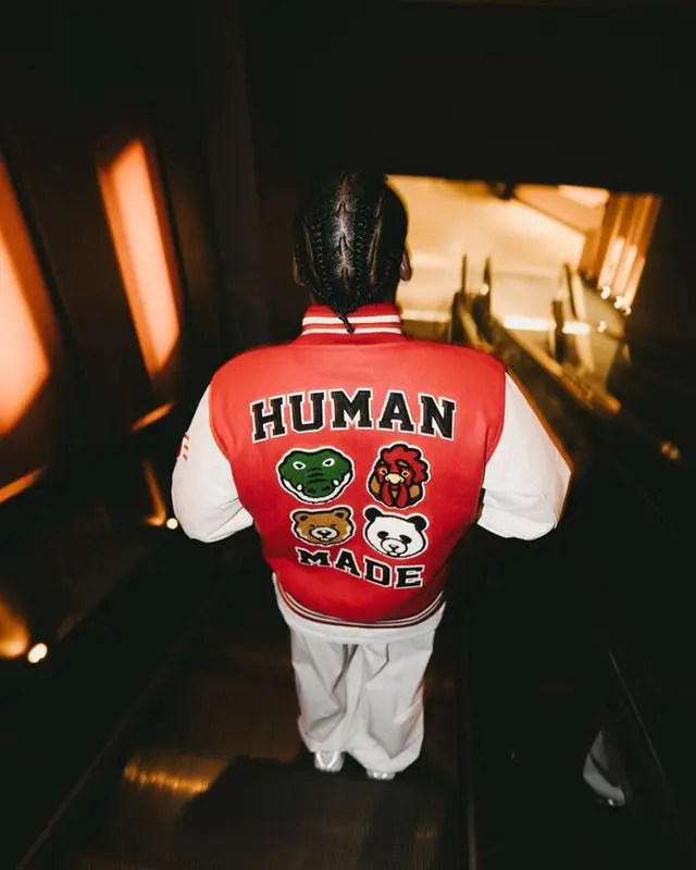 Pusha T outfit in Human Made, Uniqlo, and Dion Lee, 2023