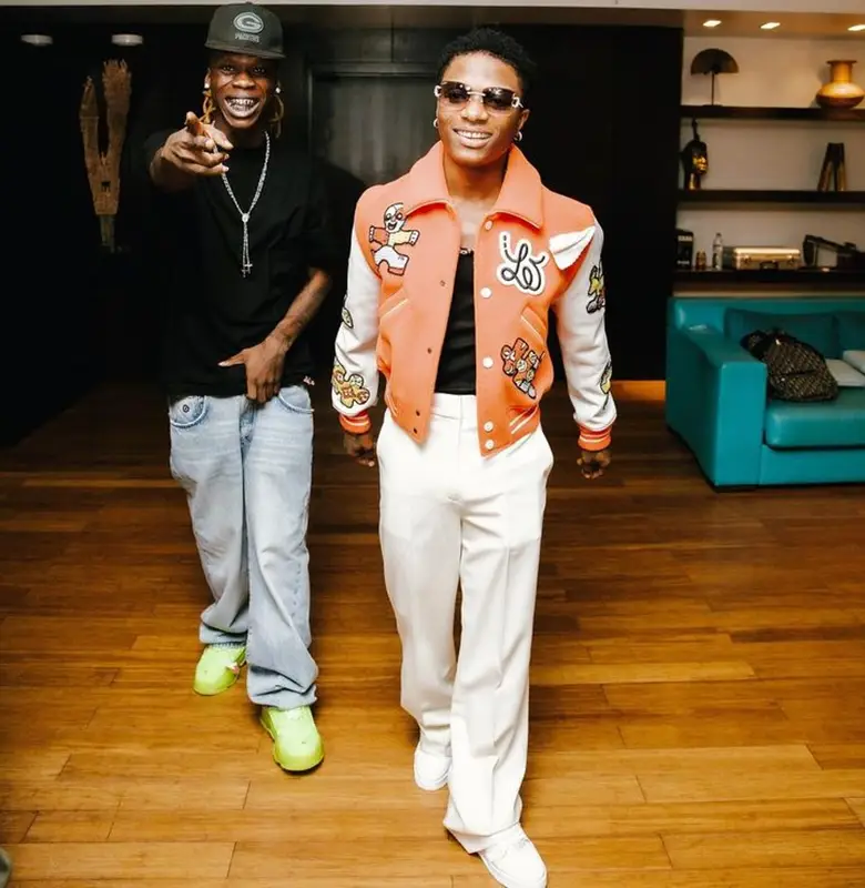 Wizkid outfit in Louis Vuitton and Cartier, 2023