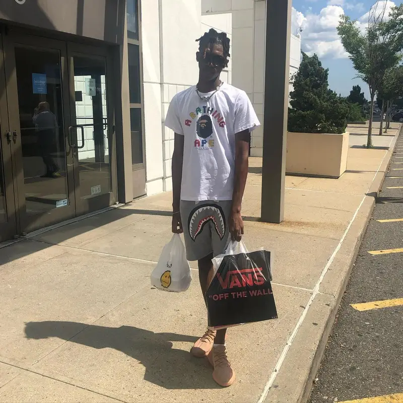 Sraedon outfit in Bape and Adidas, 2020