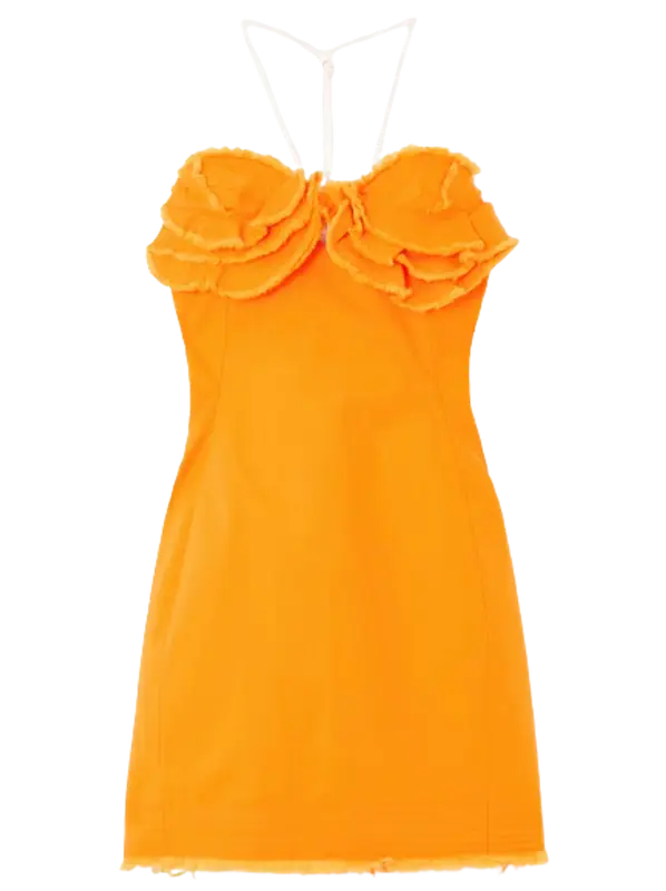 Jacquemus Artichaut Courte Ruffled Cotton Mini Dress $1534
