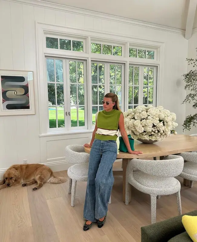 Sofia Richie outfit in Slvrlake, Hermes, and Oliver Peoples, 2023