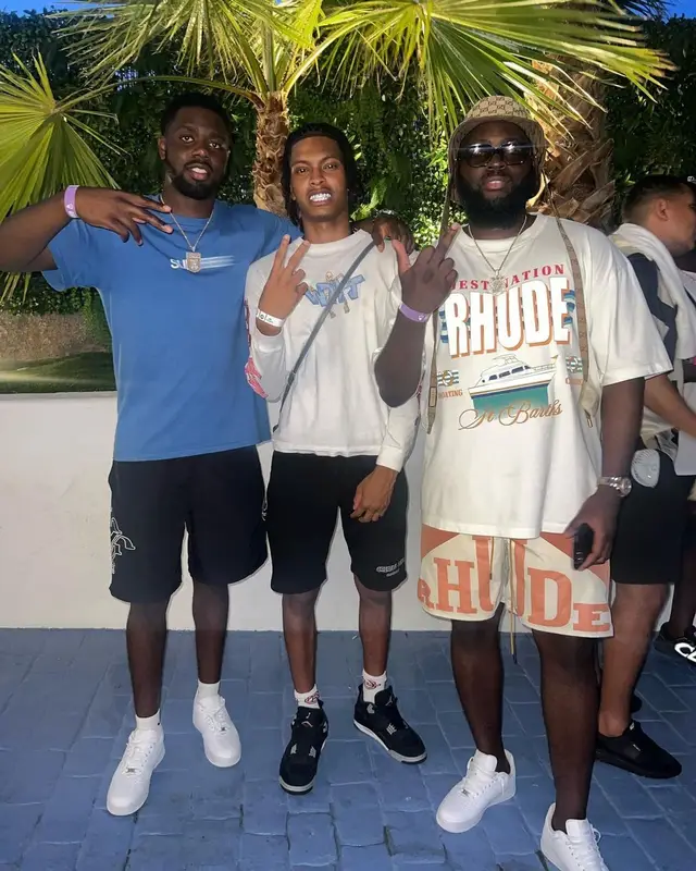 Nemzzz outfit in Off-White, Jordan, and Chrome Hearts, 2023