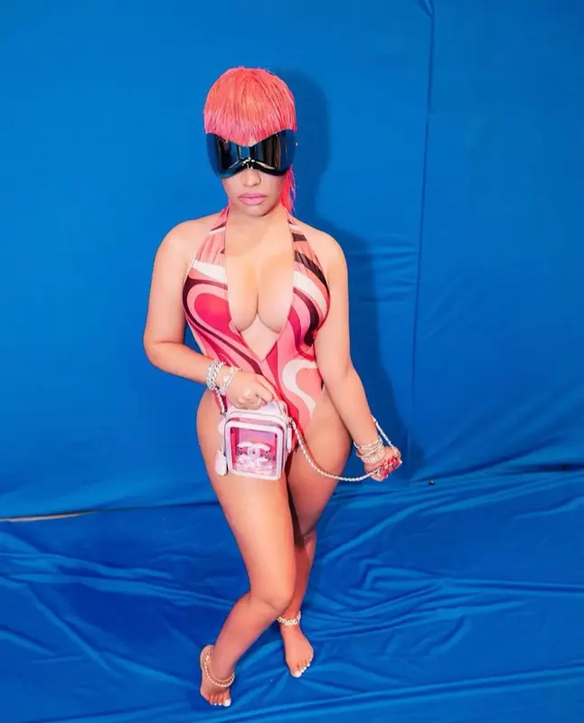 Nicki Minaj outfit in Chanel, Vintage, and Emilio Pucci, 2023