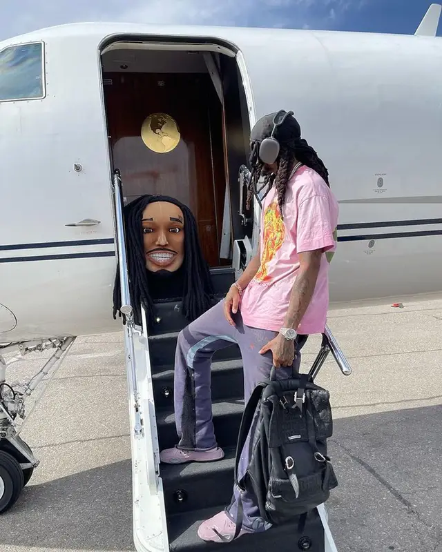 Quavo outfit in Givenchy, Gallery Dept., and Bstroy, 2023