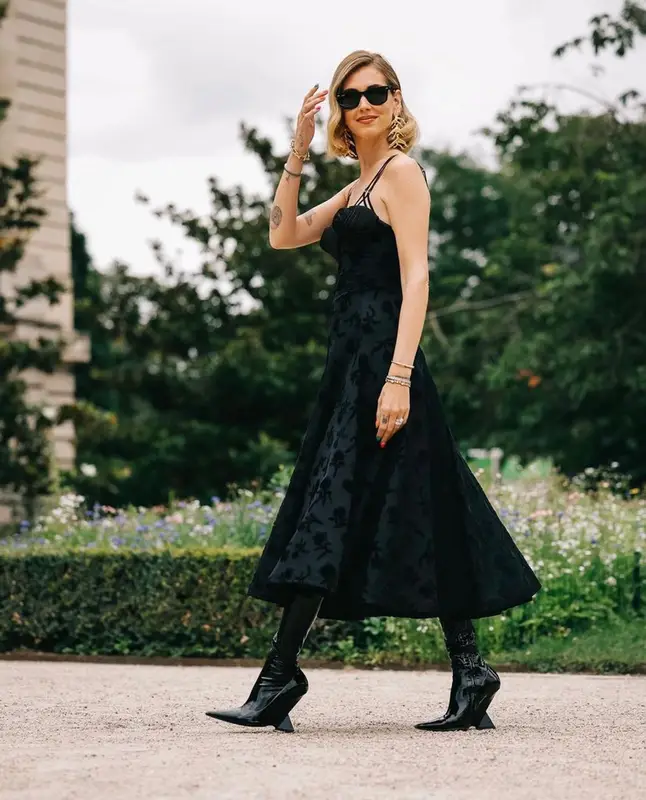Chiara Ferragni outfit in The Attico and Schiaparelli, 2023