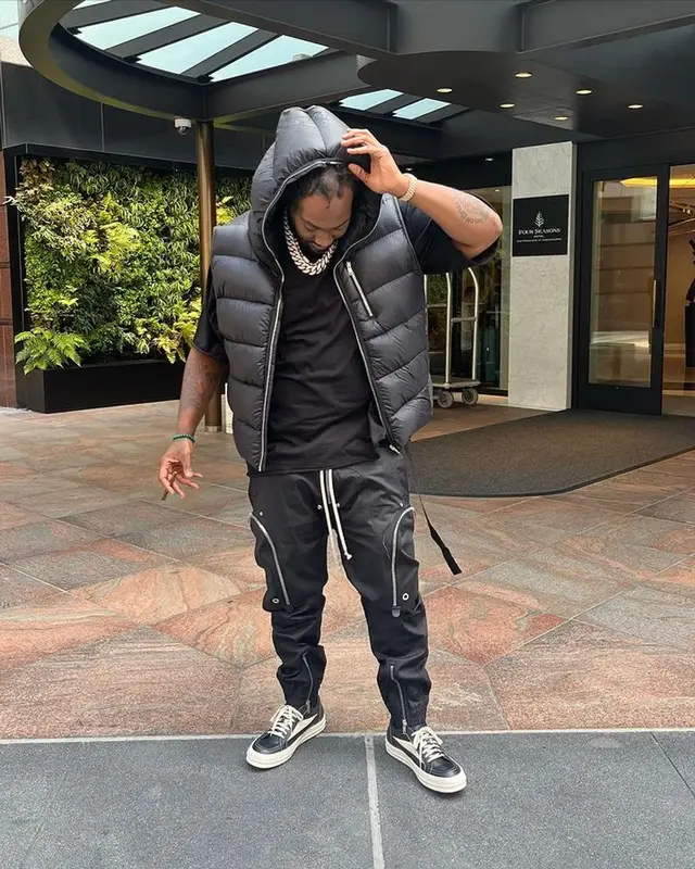 Peezy outfit in Rick Owens, 2023