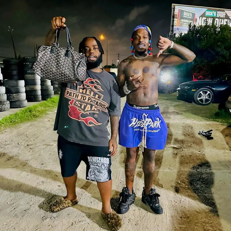 Sauce Walka outfit in Louis Vuitton, Supreme, and Hanes, 2023