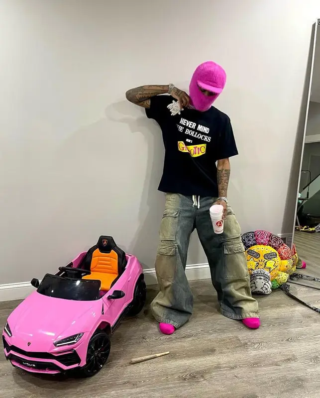 Lil Gnar outfit in Gnarcotic, Rick Owens, and Jacquemus, 2023