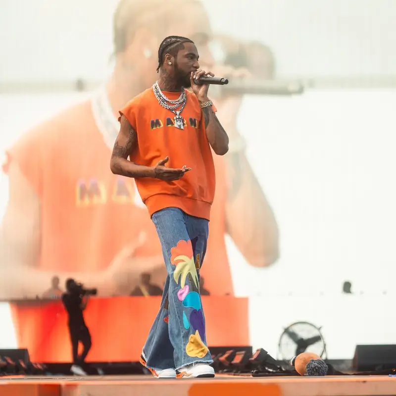 Key Glock outfit in Marni and Jordan, 2023