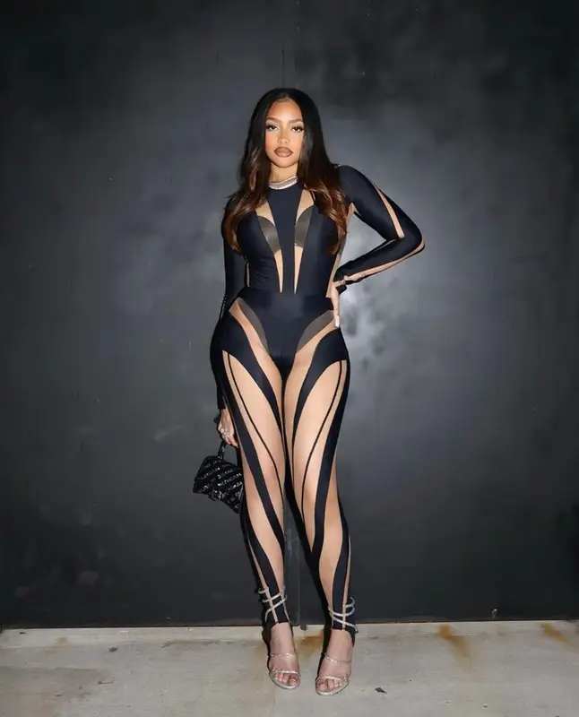 Jodie Woods outfit in Mugler, Balenciaga, and Rene Caovilla, 2023