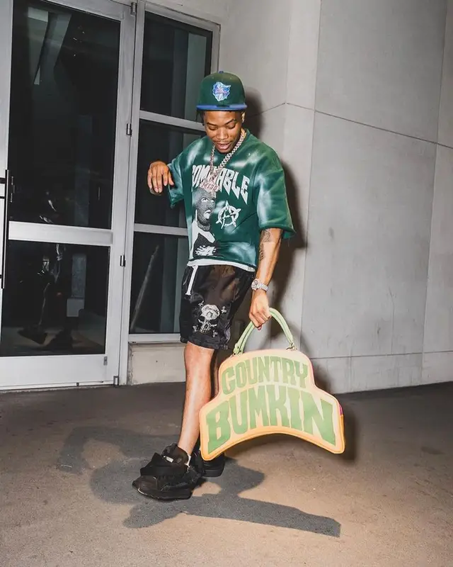 Lil Migo outfit in Luv Abominable, Lanvin, and Goyard, 2023