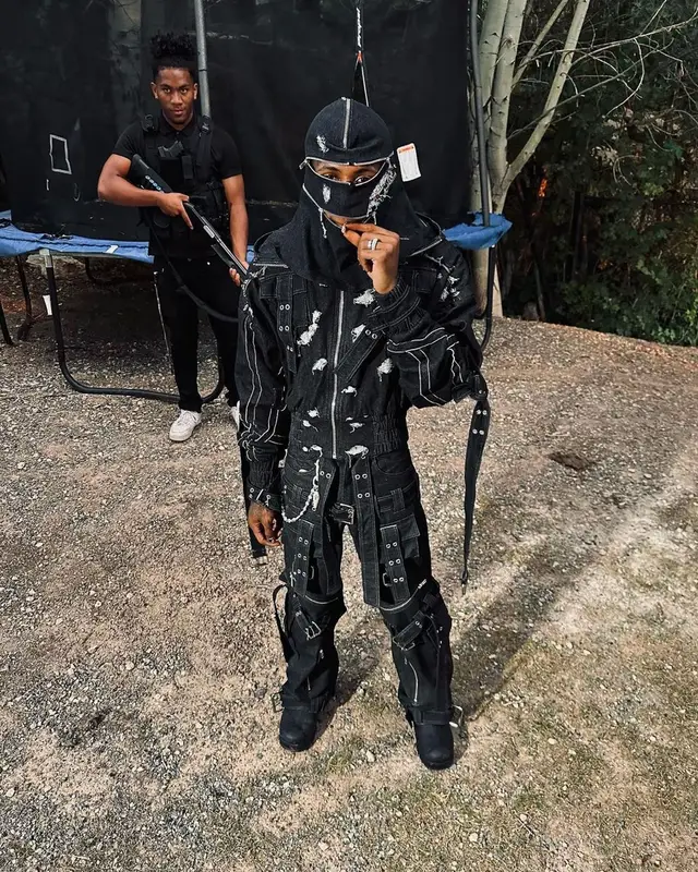 NBA YoungBoy outfit in Svxsu and Cabela's, 2023