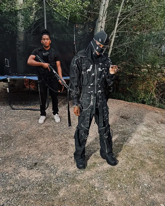 NBA YoungBoy outfit in Svxsu and Cabela's, 2023