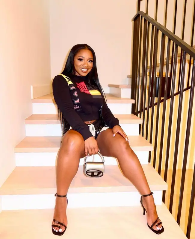 Reginae Carter outfit in Diesel and Rick Owens, 2023