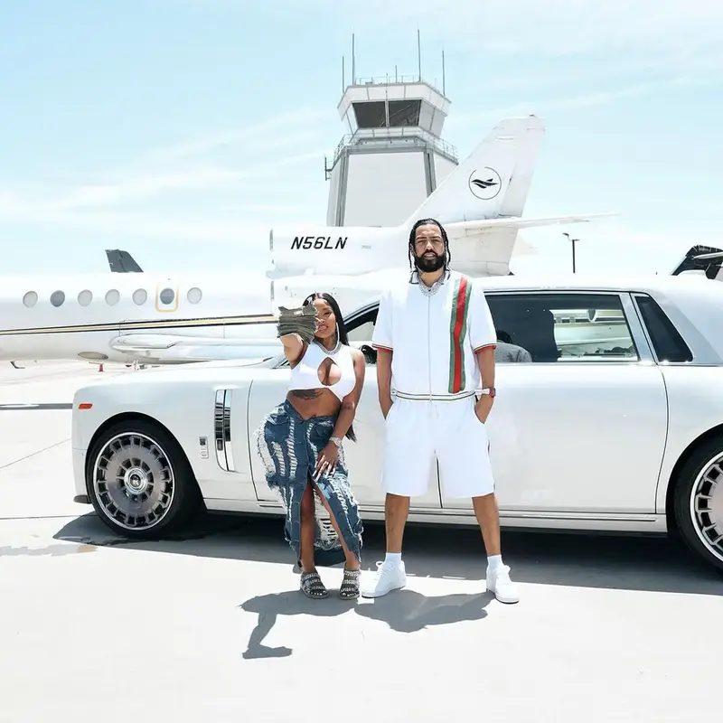 French Montana outfit in Gucci, Nike, and Richard Mille, 2023