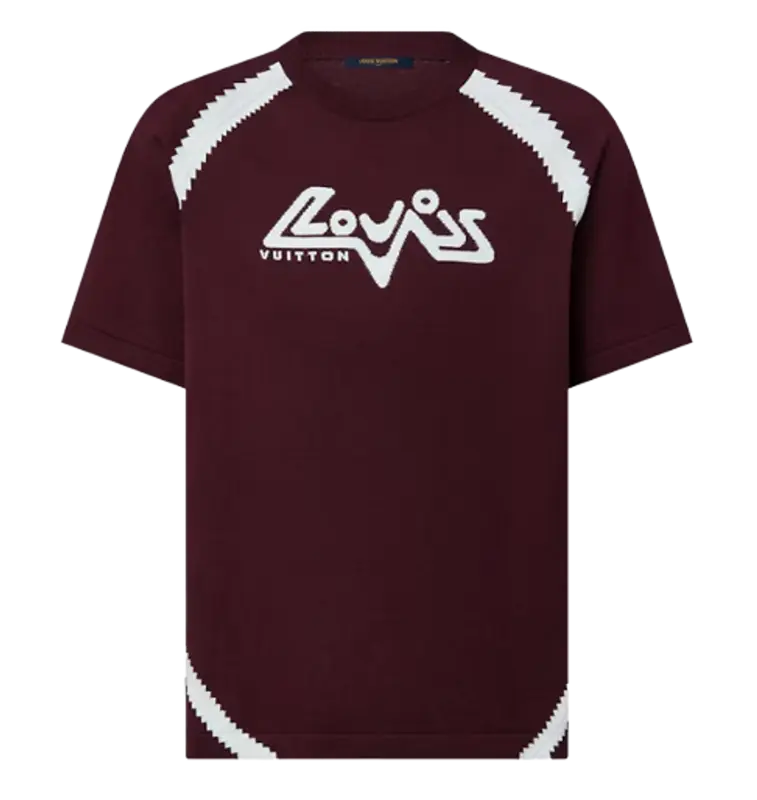 Louis Vuitton Short Sleeved Cotton Intarsia Crewneck $1120