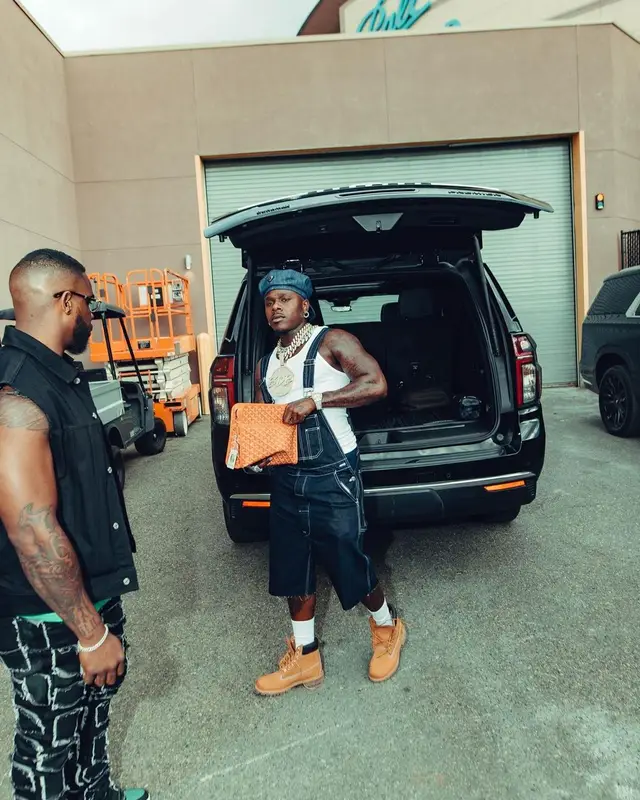 DaBaby outfit in Amiri, Goyard, and Prada, 2023
