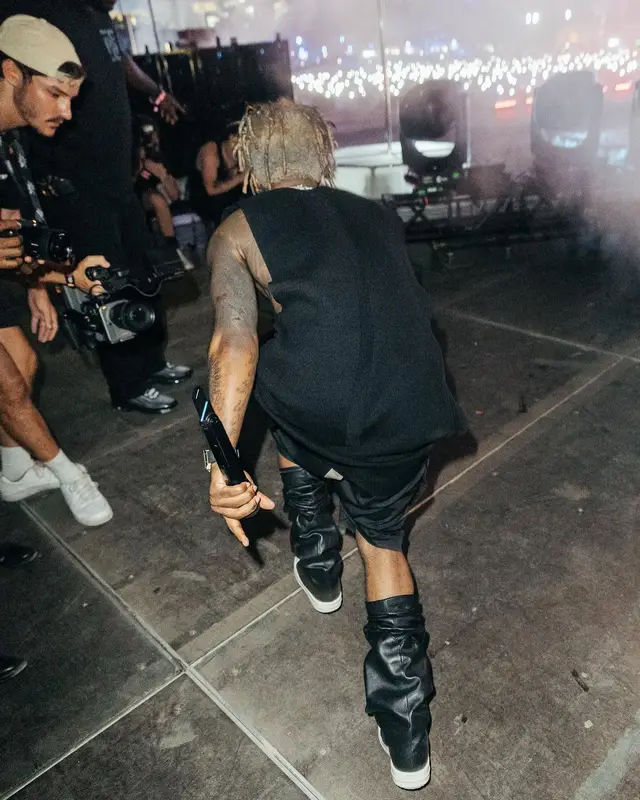Lil Uzi Vert outfit in Rick Owens and Chanel, 2023